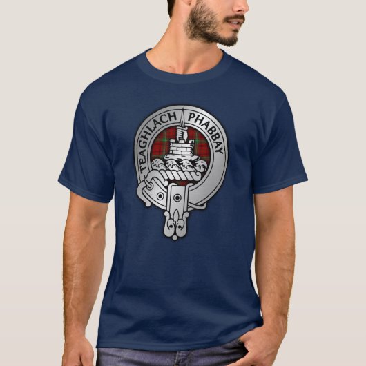 Clan Morrison Crest & Tartan T-shirt (Voorkant)
