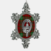 Clan Morrison Crest & Tartan Tin Sneeuwvlok Ornament (Links)
