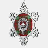 Clan Morrison Crest & Tartan Tin Sneeuwvlok Ornament (Rechts)