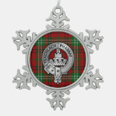 Clan Morrison Crest & Tartan Tin Sneeuwvlok Ornament (Voorkant)