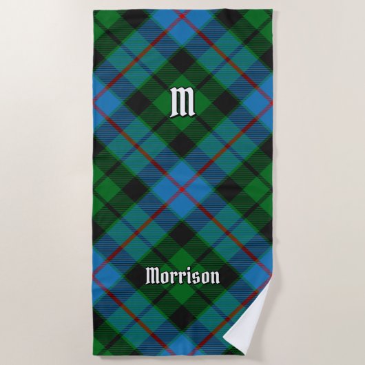 Clan Morrison Hunting Tartan Beach Towel Strandlaken (Voorkant)