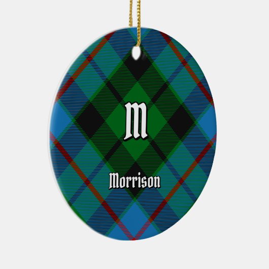 Clan Morrison Hunting Tartan Ceramic Ornament (Rechts)