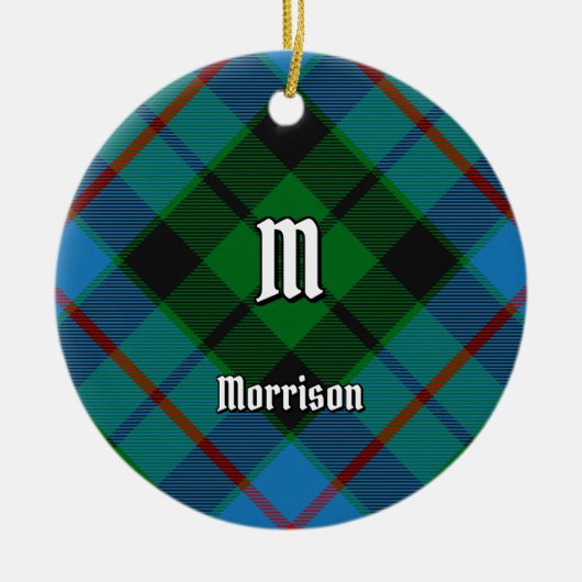 Clan Morrison Hunting Tartan Ceramic Ornament (Voorkant)