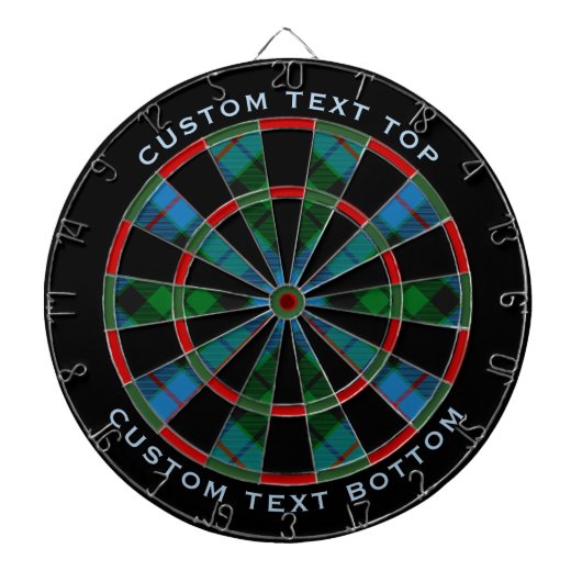 Clan Morrison Hunting Tartan Dart Board Dartbord (Voorkant)
