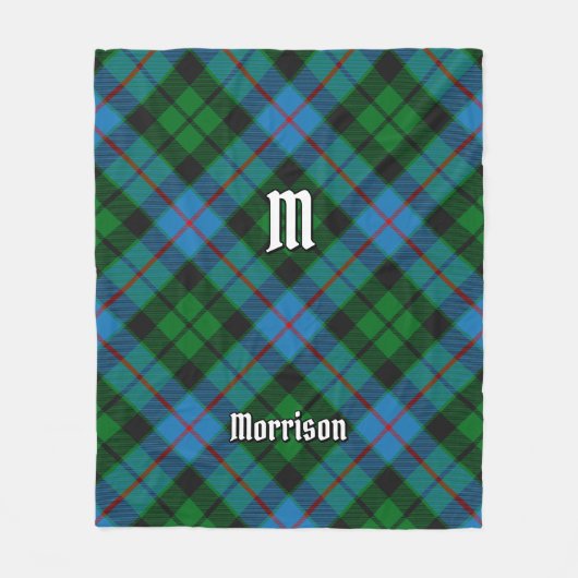 Clan Morrison Hunting Tartan Fleece Blanket (Voorkant)
