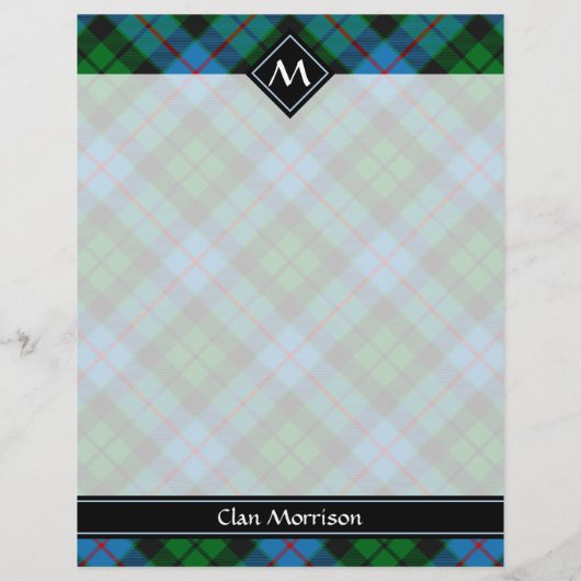 Clan Morrison Hunting Tartan Flyer (Achterkant)
