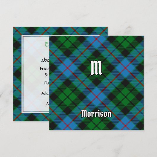 Clan Morrison Hunting Tartan Kaart (Voorkant / Achterkant)