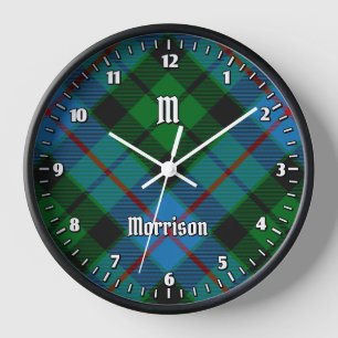 Clan Morrison Hunting Tartan Large Clock