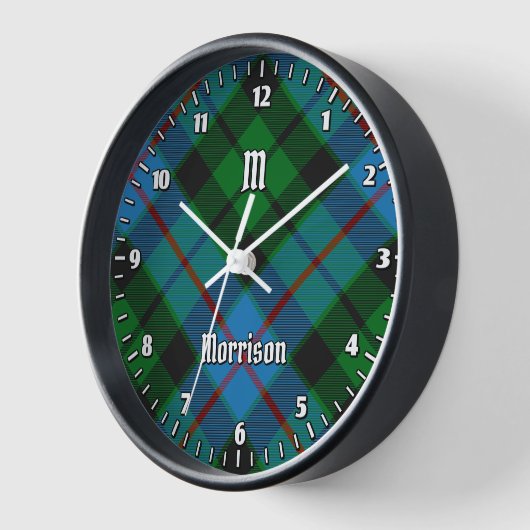Clan Morrison Hunting Tartan Large Clock (Hoek)