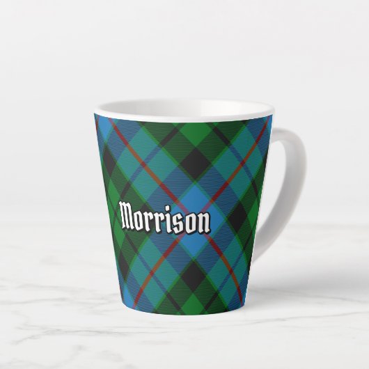 Clan Morrison Hunting Tartan Latte Mok (Rechterhoek)