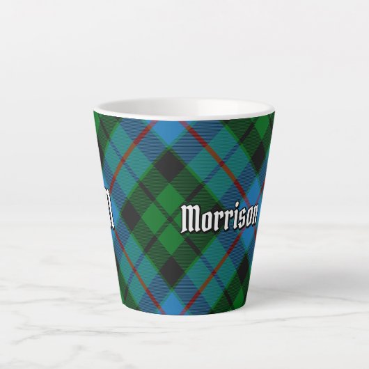 Clan Morrison Hunting Tartan Latte Mok (Voorkant)