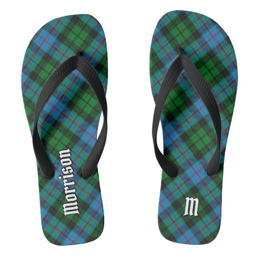 Clan Morrison Hunting Tartan Teenslippers (Voetbed)