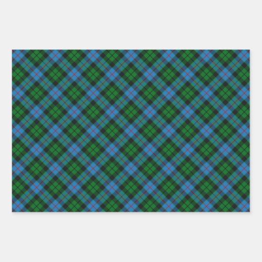 Clan Morrison Hunting Tartan Wrapping Paper Sheets (Voorkant 3)