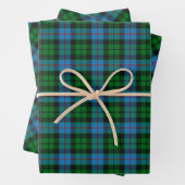 Clan Morrison Hunting Tartan Wrapping Paper Sheets (In situ)