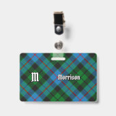 Clan Morrison Jacht-Tartan Badge (Voorzijde met clip)