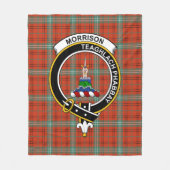 Clan Morrison Red Ancient Tartan Pset Fleece Deken (Voorkant)