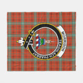 Clan Morrison Red Ancient Tartan Pset Fleece Deken (Voorkant (Horizontaal))