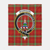 Clan Morrison Red Modern Tartan Pset Fleece Deken (Voorkant)
