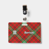 Clan Morrison Red Tartan Badge (Voorkant met clip)