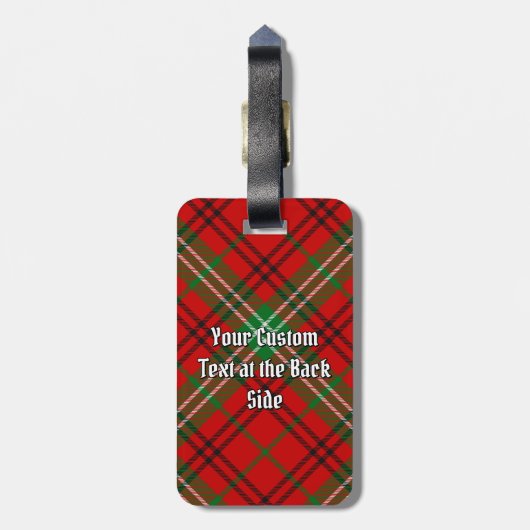 Clan Morrison Red Tartan Bagagelabel (Achterkant verticaal)
