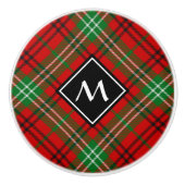 Clan Morrison Red Tartan Ceramic Knob Keramische Knop (Voorkant)