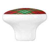 Clan Morrison Red Tartan Ceramic Knob Keramische Knop (Zijkant)