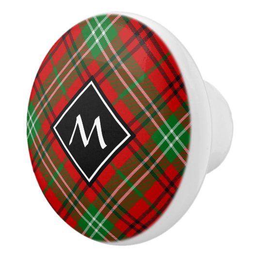 Clan Morrison Red Tartan Ceramic Knob Keramische Knop (Rechts)