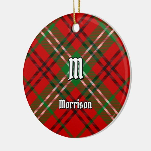 Clan Morrison Red Tartan Ceramic Ornament (Links)