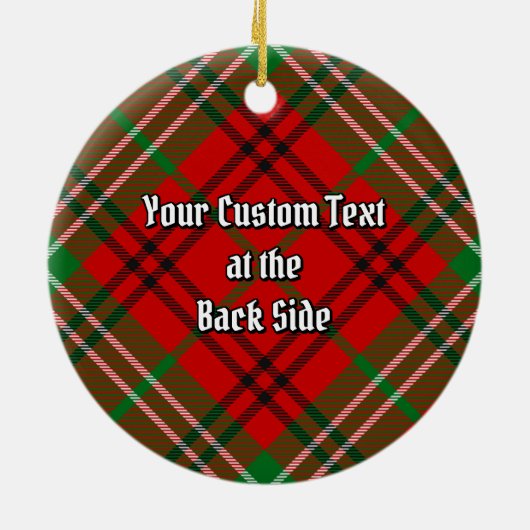 Clan Morrison Red Tartan Ceramic Ornament (Achterkant)