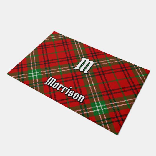 Clan Morrison Red Tartan Doormat Deurmat (Schuin)
