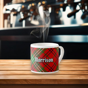 Clan Morrison Red Tartan Espresso Cup Kop