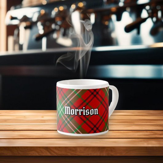 Clan Morrison Red Tartan Espresso Cup Kop