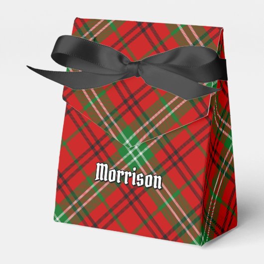 Clan Morrison Red Tartan Favor Box Bedankdoosjes (Voorkant Zijde)