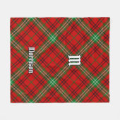 Clan Morrison Red Tartan Fleece Blanket (Voorkant (Horizontaal))