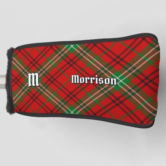 Clan Morrison Red Tartan Golf Head Hoesje Golfheadcover (Voorkant)