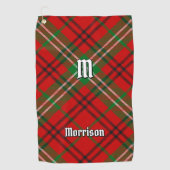 Clan Morrison Red Tartan Golf Towel Golfhanddoek (Voorkant)