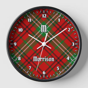 Clan Morrison Red Tartan Grote klok