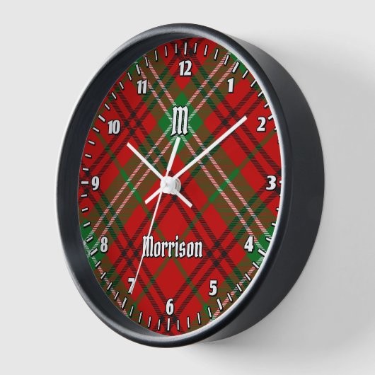 Clan Morrison Red Tartan Grote klok (Hoek)
