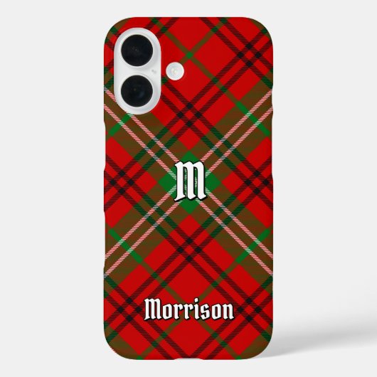 Clan Morrison Red Tartan Hoesje-Mate iPhone Case (Achterkant)