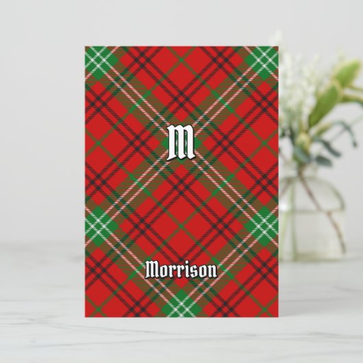 Clan Morrison Red Tartan Kaart (Staand voorkant)