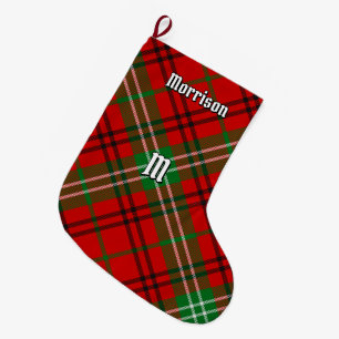 Clan Morrison Red Tartan Kerstmis stoppen Grote Kerstsok