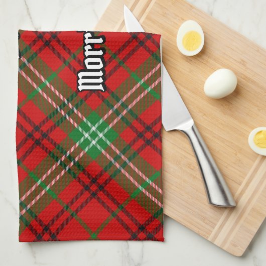 Clan Morrison Red Tartan Kitchen Towel Theedoek (Quarter Fold)