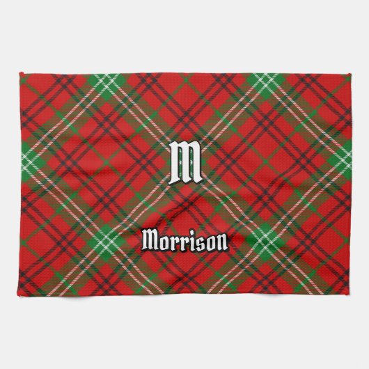 Clan Morrison Red Tartan Kitchen Towel Theedoek (Horizontaal)