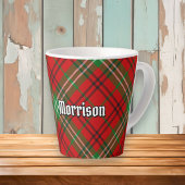 Clan Morrison Red Tartan Latte Mok