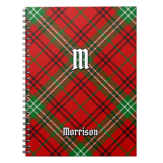 Clan Morrison Red Tartan Notitieboek (Voorkant)