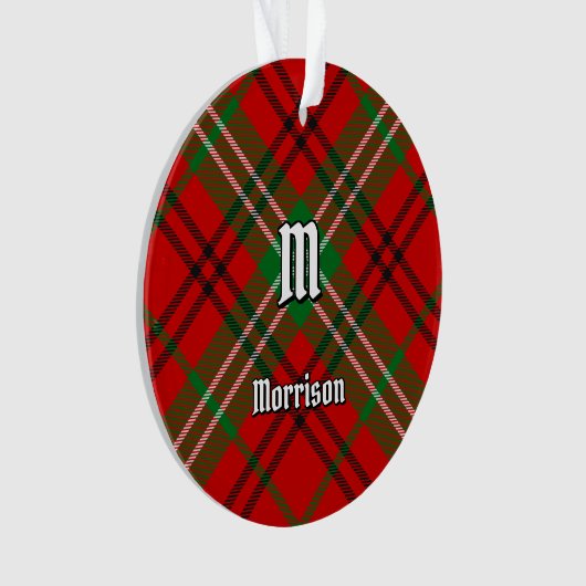 Clan Morrison Red Tartan Ornament (voorkant)
