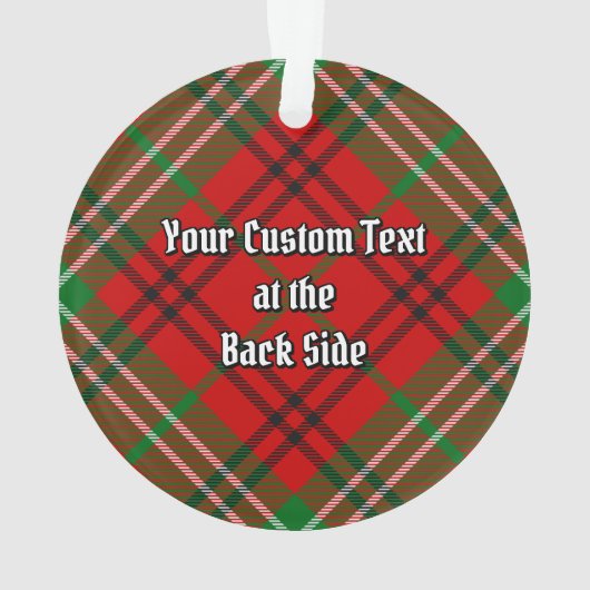 Clan Morrison Red Tartan Ornament (achterkant)