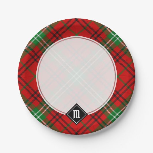 Clan Morrison Red Tartan Paper Borden Papieren Bordje (Voorkant)