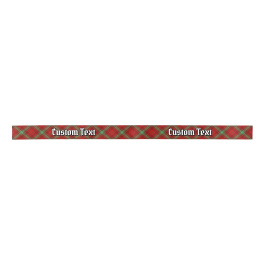 Clan Morrison Red Tartan Satin Ribbon Satijnen Lint (Voorkant)