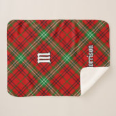 Clan Morrison Red Tartan Sherpa Blanket Deken (Voorkant (horizontaal))